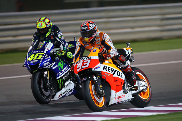 Valentino Rossi (46) gegen Marc Márquez in Katar