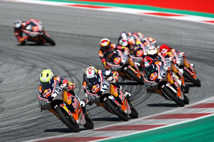 Der Red Bull-Rookies-Cup wird mit den Moto3-Production-Racern von KTM gefahren