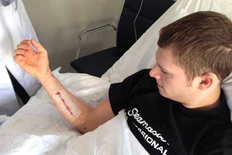 Stefan Bradl nach der Operation