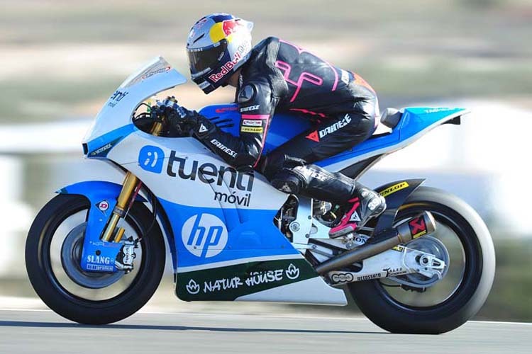 Test in Almeria: Luis Salom auf der Moto2-Kalex des Tuenti HP 40-Teams
