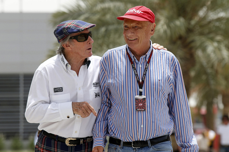 Jackie Stewart und Niki Lauda