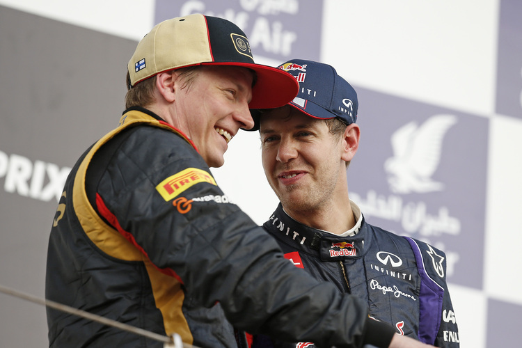 Freunde unter sich: Kimi Raikkonen und Sebastian Vettel