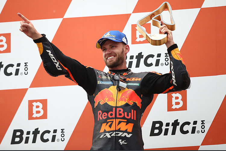 Brad Binder jubelt über seinen 2. MotoGP-Sieg