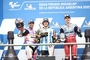 Das letzte MotoGP-Podium in Argentinien: Premierensieger Bezzechi, Johann Zarco, Alex Marqeuz