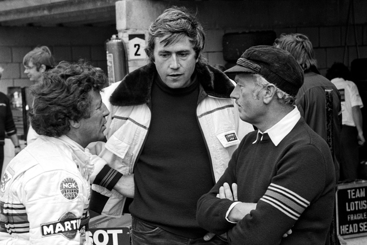 Mario Andretti, Peter Wright und Colin Chapman