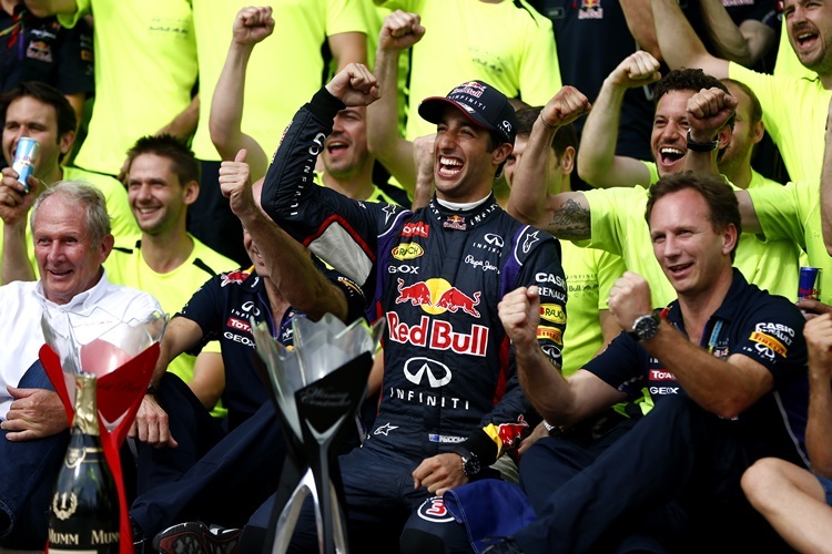 Die Freude ist groß beim Australier Daniel Ricciardo