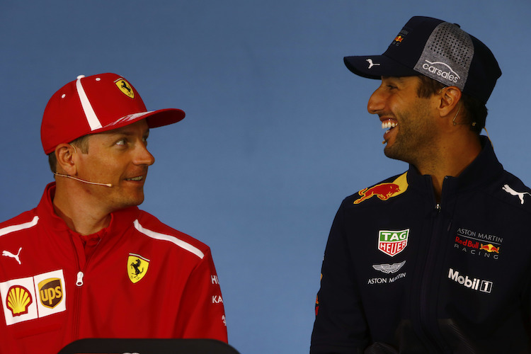 Kimi Räikkönen und Daniel Ricciardo wollen im Titelkampf ein Wörtchen mitreden