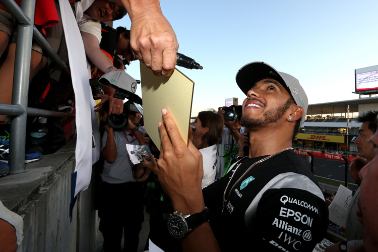 Heute ist Lewis Hamilton ein Weltstar und Fan-Magnet
