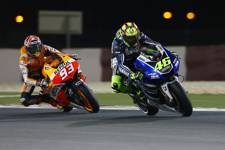 Das Duell Valentino Rossi gegen Marc Márquez