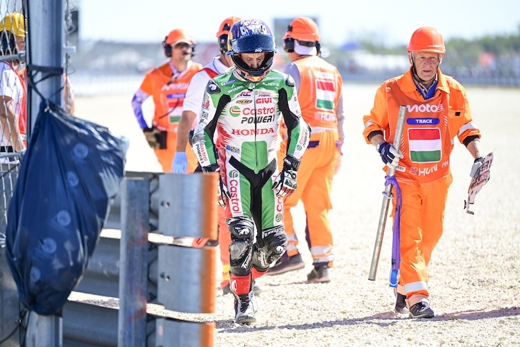 Tiefpunkt: Johann Zarco war in Ungarn Stammgast bei den Streckenposten