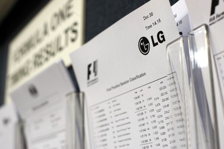 LG ist offizieller Partner der Formel 1.