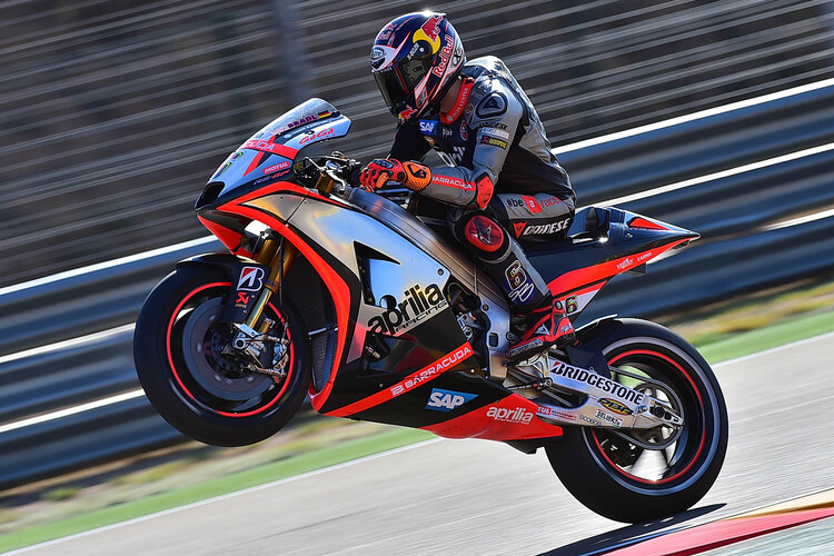 Stefan Bradl auf der Aprilia in Aragón