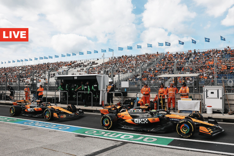 Die beiden McLaren von Lando Norris und Oscar Piastri