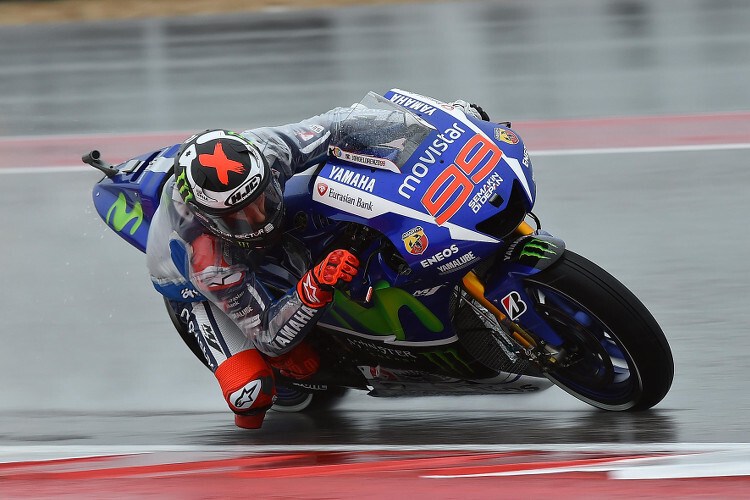 Jorge Lorenzo im Regen auf dem Circuit of the Americas