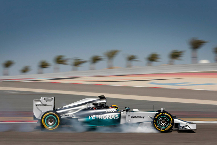 Lewis Hamilton beim Bahrain-Test 2014