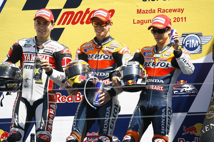 Lorenzo auf dem Podium