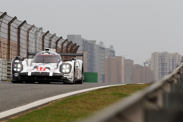 Das Pole-Fahrzeug aus Shanghai: Der Porsche 919 Hybrid von Timo Bernhard, Mark Webber und Brendon Hartley