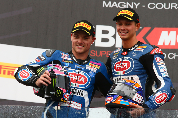 Yamahas Superbike-Asse Alex Lowes (li.) und Michael van der Mark