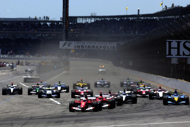 Das war einmal: Formel-1-Renner auf der Strecke von Indianapolis