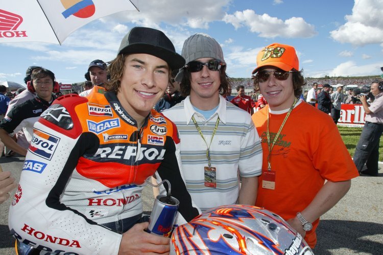 Ein Bild aus glücklichen Tagen: Nicky Hayden mit seinen Brüdern Tommy und Roger Lee