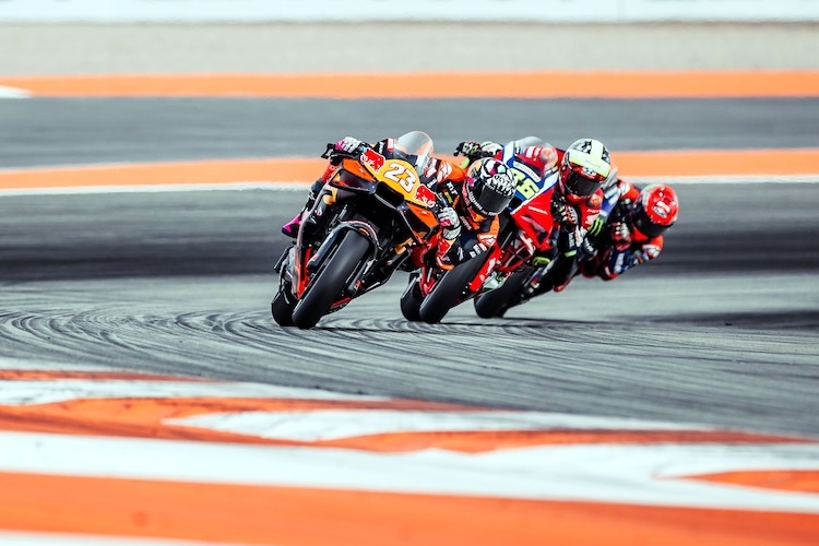 Enea Bastianini vor Joan Mir (Honda) und Fabio Quartararo (Yamaha)