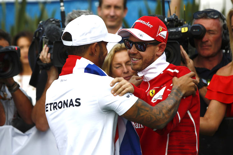 Lewis Hamilton und Sebastian Vettel in Mexiko