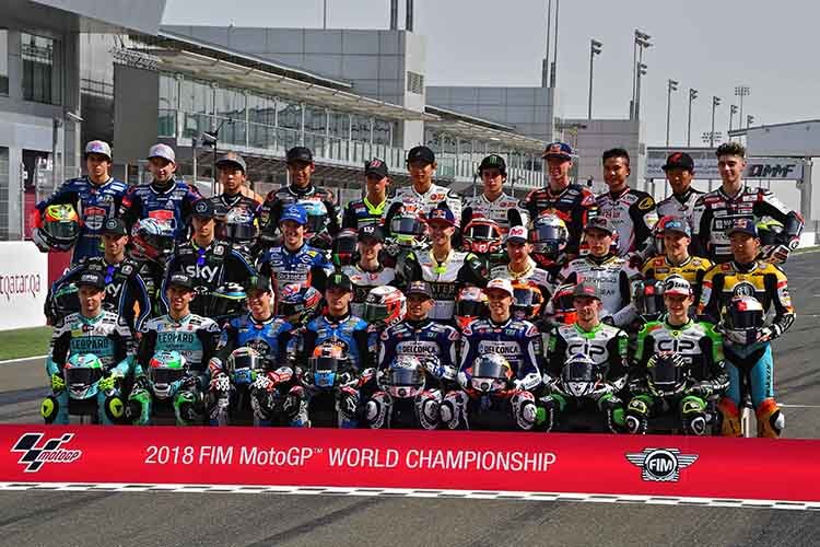 Das Moto3-Feld in Doha