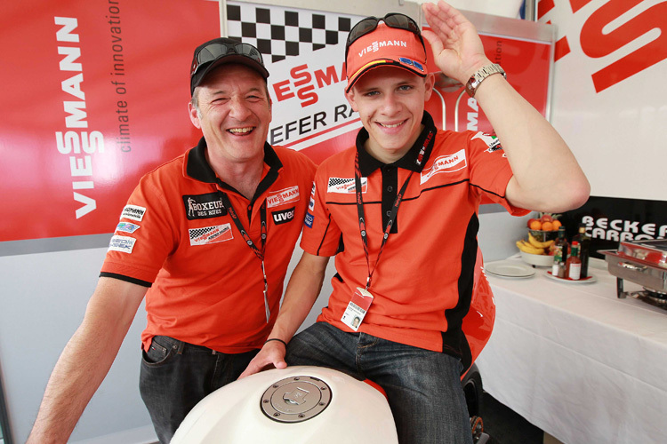 Papa Helmut und Stefan Bradl