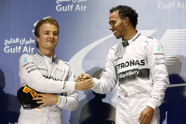 Lewis Haumilton und Nico Rosberg lieferten sich heiße Duelle 