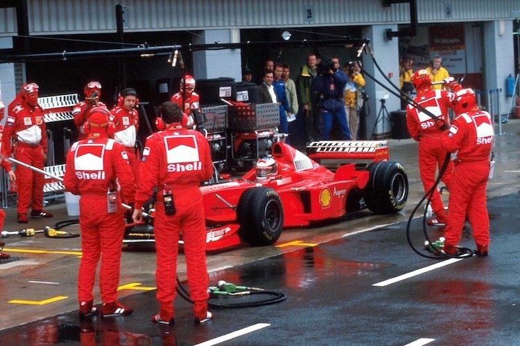 Schlitzohr Michael Schumacher in Silverstone 1998