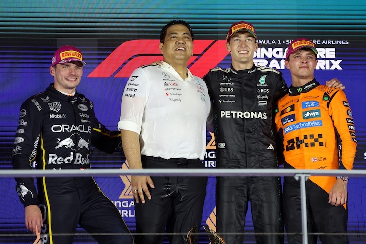 Verstappen, Russell, Norris