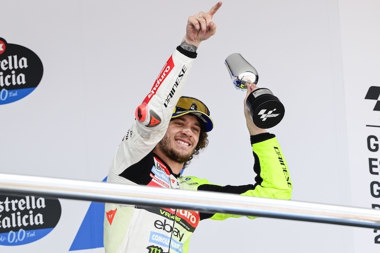 Marco Bezzecchi reist bester Laune vom Podium in Jerez nach Le Mans, wo er 2023 den Sieg holte