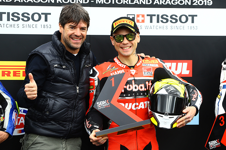 Carlos Checa (li.) mit Alvaro Bautista