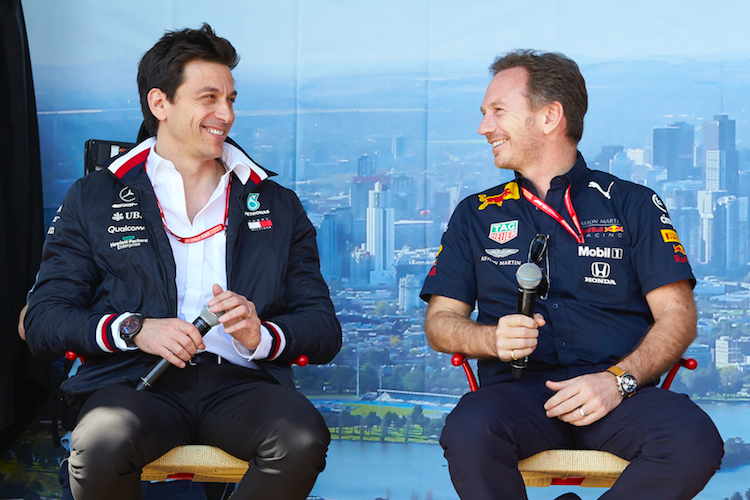 Toto Wolff und Christian Horner 2019 in Australien