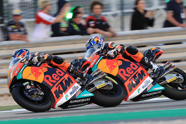 Katar-GP: Brad Binder (41) vor MIguel Oliveira (beide KTM)