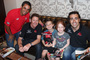 Juan Pablo Montoya (links) mit Scott Dixon und Dario Franchitti (rechts)