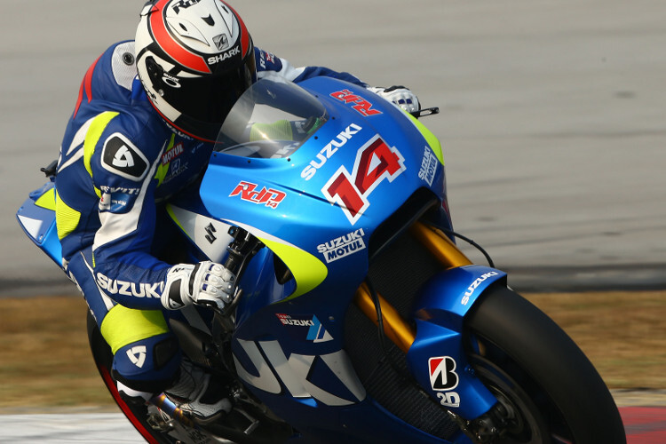 Sepang: Testfahrer Randy de Puniet auf der neuen MotoGP-Suzuki