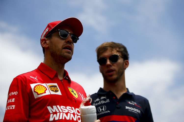 Sebastian Vettel und Pierre Gasly
