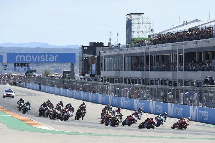 Der MotoGP-Start in Aragón 2018