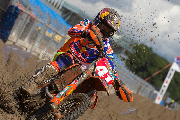 Pauls Jonass gewann den ersten Lauf im Sand von Assen