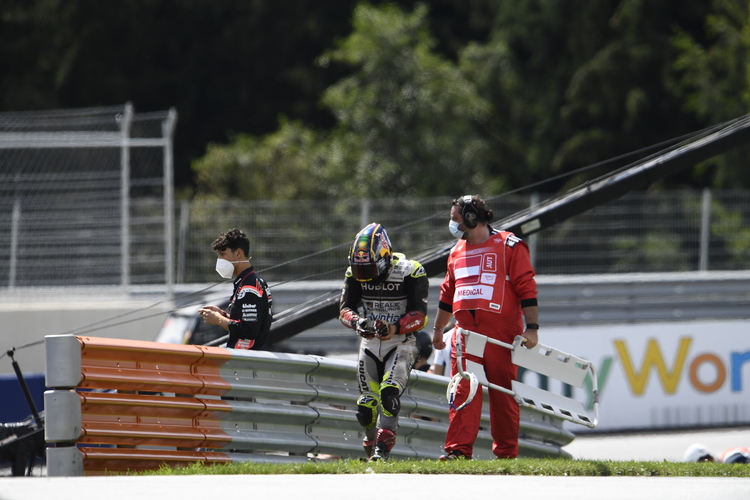 Johann Zarco nach seinem heftigen Unfall in Spielberg