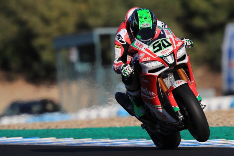 Eugene Laverty war mit den Fortschritten an seiner Aprilia zufrieden