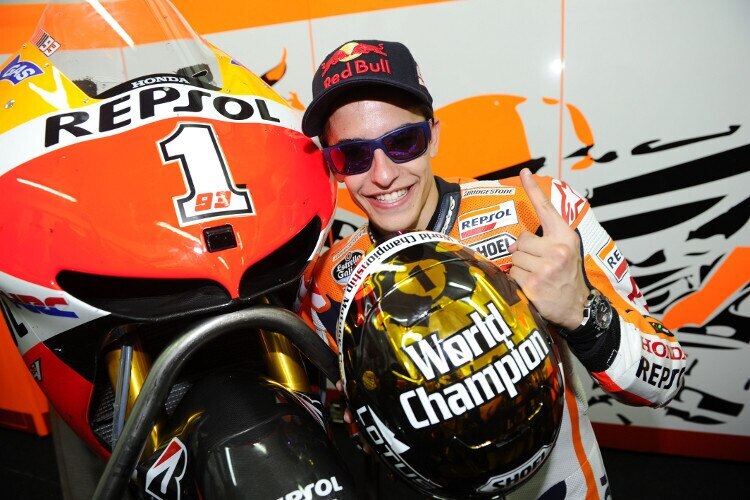 Der Rookie-Champion: Márquez bei seinem ersten MotoGP-Titel 2013