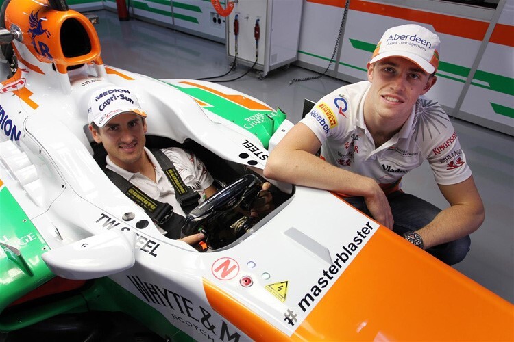 Die beiden früheren Force-India-Fahrer Adrian Sutil (links) und Paul di Resta landeten bei Williams