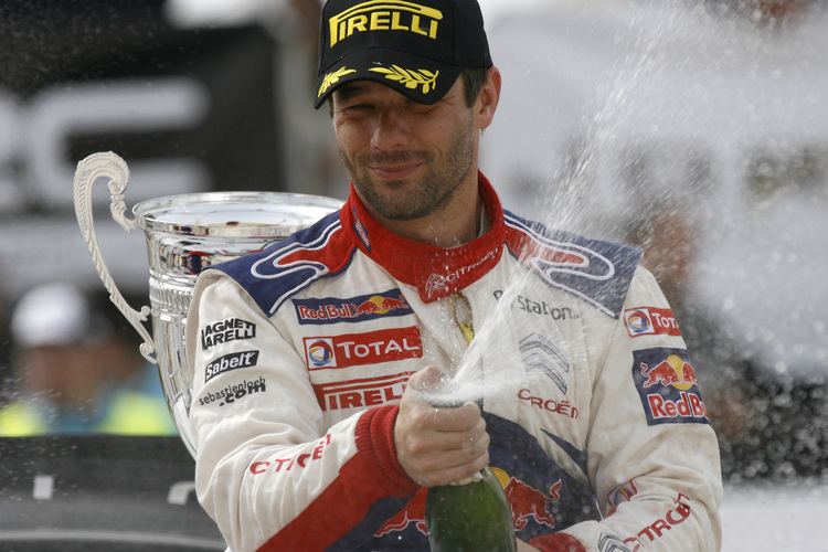 Loeb bei seinem Sieg in Jordanien 2010