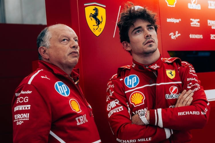 Die Vertragsverlängerung von Ferrari-Teamchef Fred Vasseur ist wichtig, betont Charles Leclerc