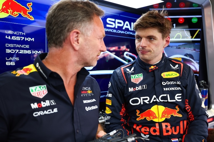 Günther Steiner glaubt: Max Verstappen (im Bild mit Red Bull Racing-Teamchef Christian Horner) braucht etwas Magie im WM-Titelkampf gegen die McLaren-Piloten