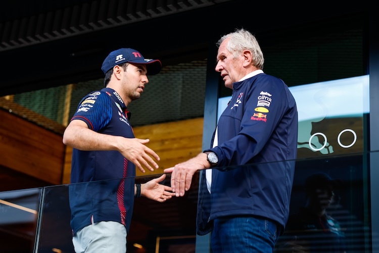 Sergio Pérez mit Helmut Marko