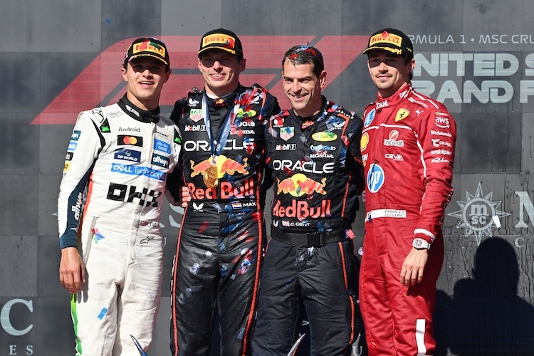 Norris, Verstappen, Leclerc