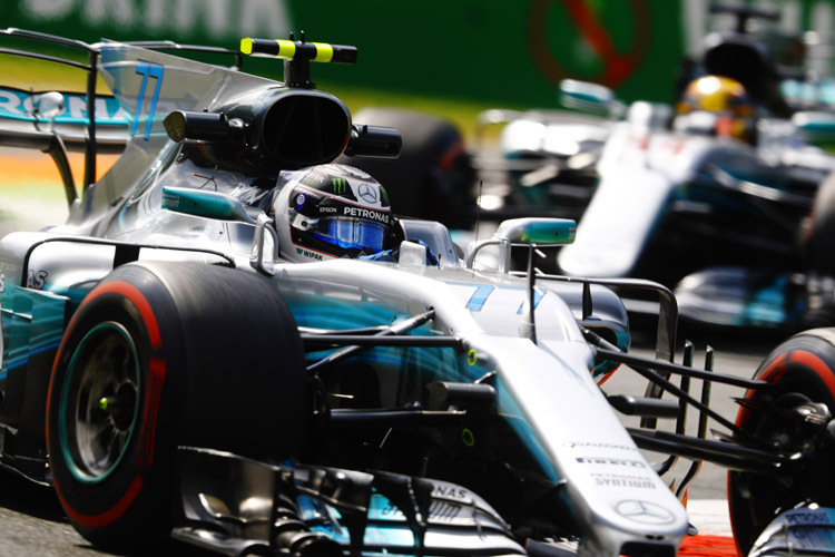 Valtteri Bottas war nach der Mittagspause der schnellere der beiden Mercedes-Piloten